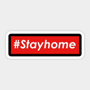 Funny Stay Home Quarantine Flu Virus Awareness Gift Sticker